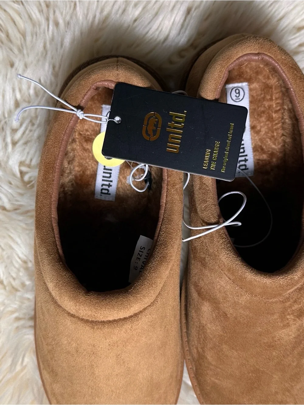 Ecko Unlimited Men’s Slip-On Loafers in Tan Suede